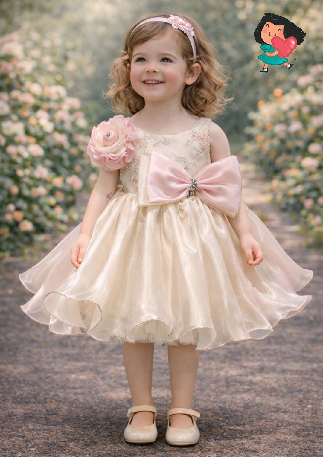 Embroidered omber dress